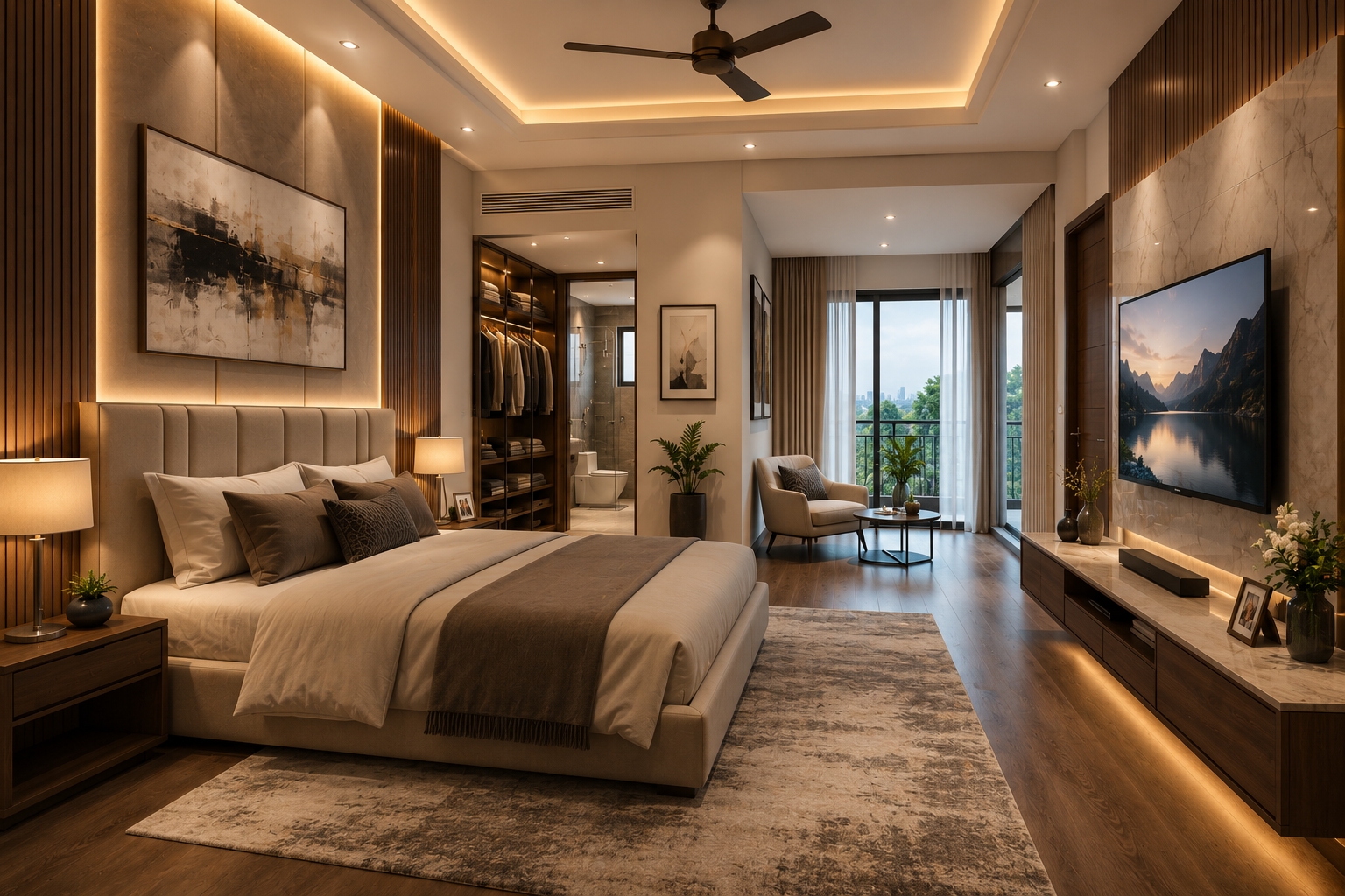 Modern Bedroom Suite by Saffron Interior Design