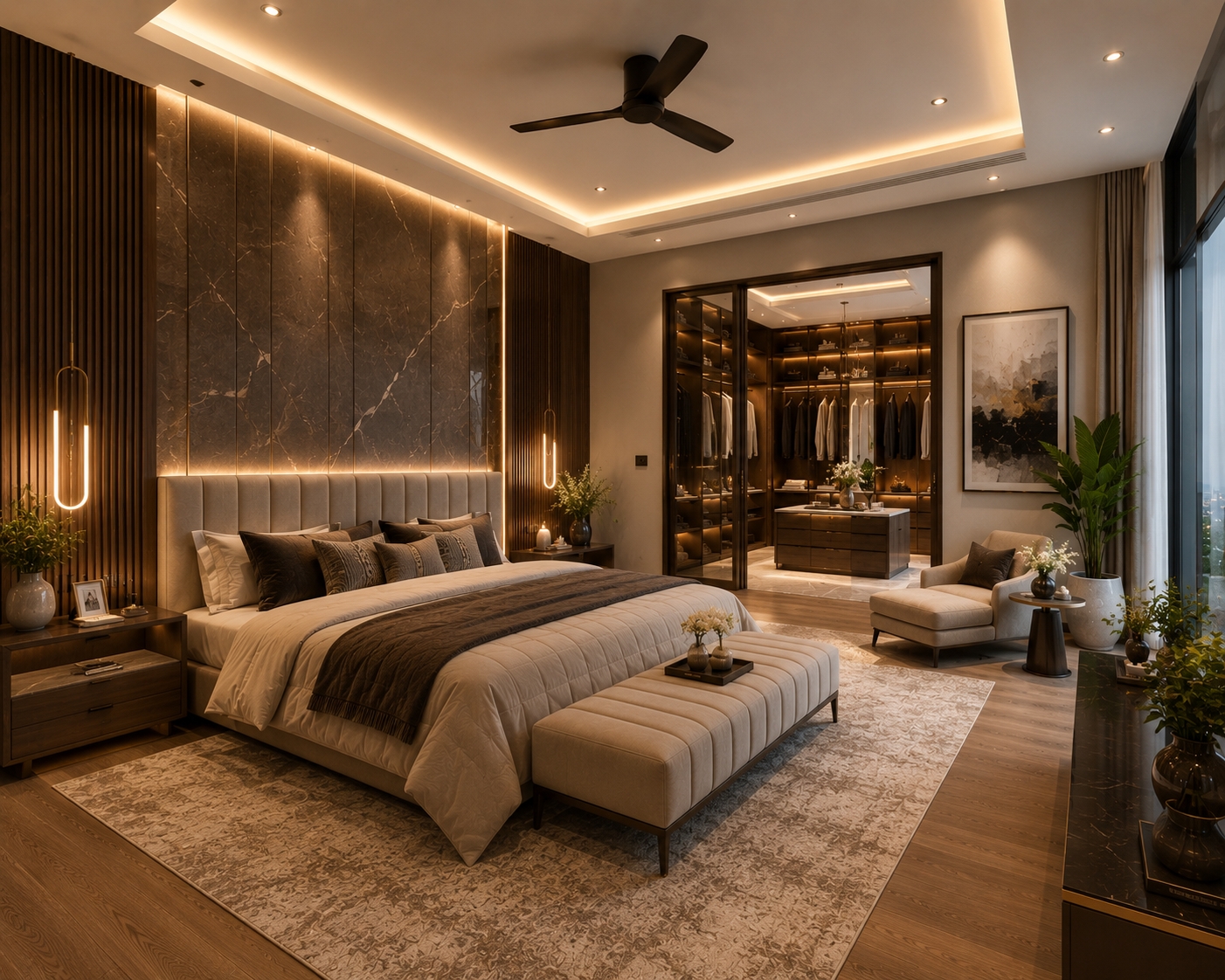 Luxury Master Bedroom by Saffron Interior Design